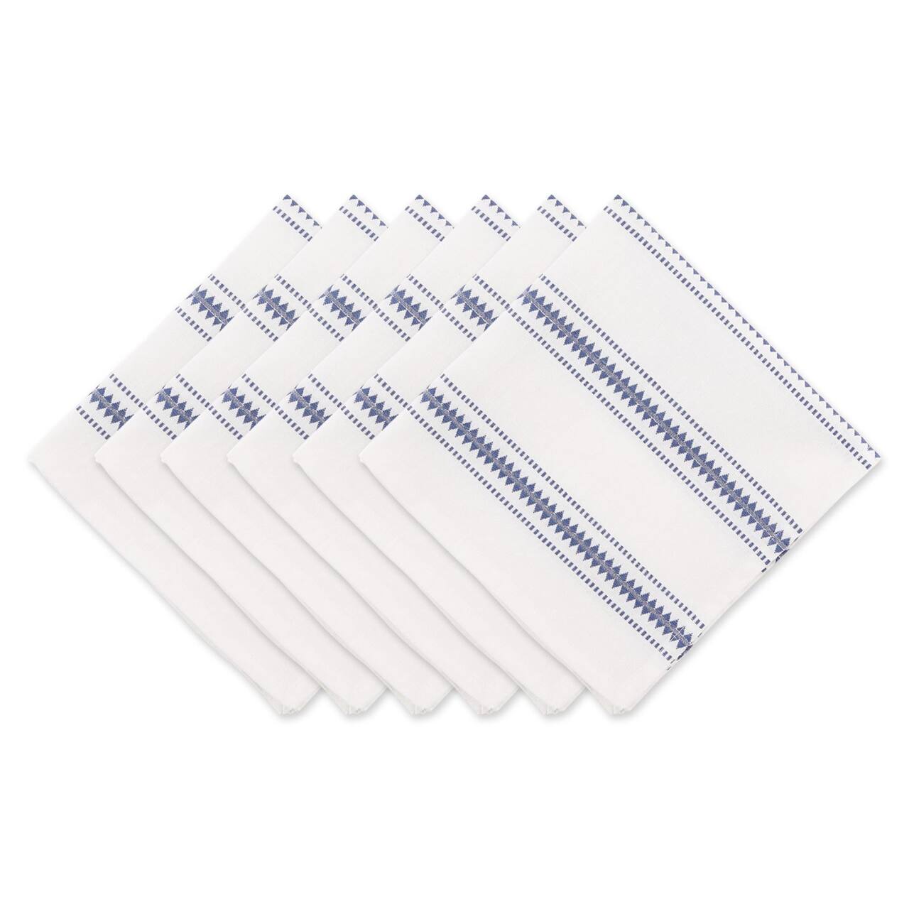 DII® French Blue Zig Dobby Stripe Cloth Dinner Napkins, 6ct.